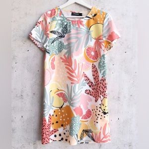 MINKPINK Multicolor Print T-shirt Dress